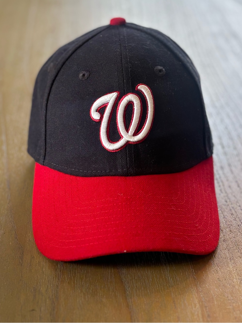 New Era 9FORTY Washington Nationals MLB Adjustable Hat Cap Red Black